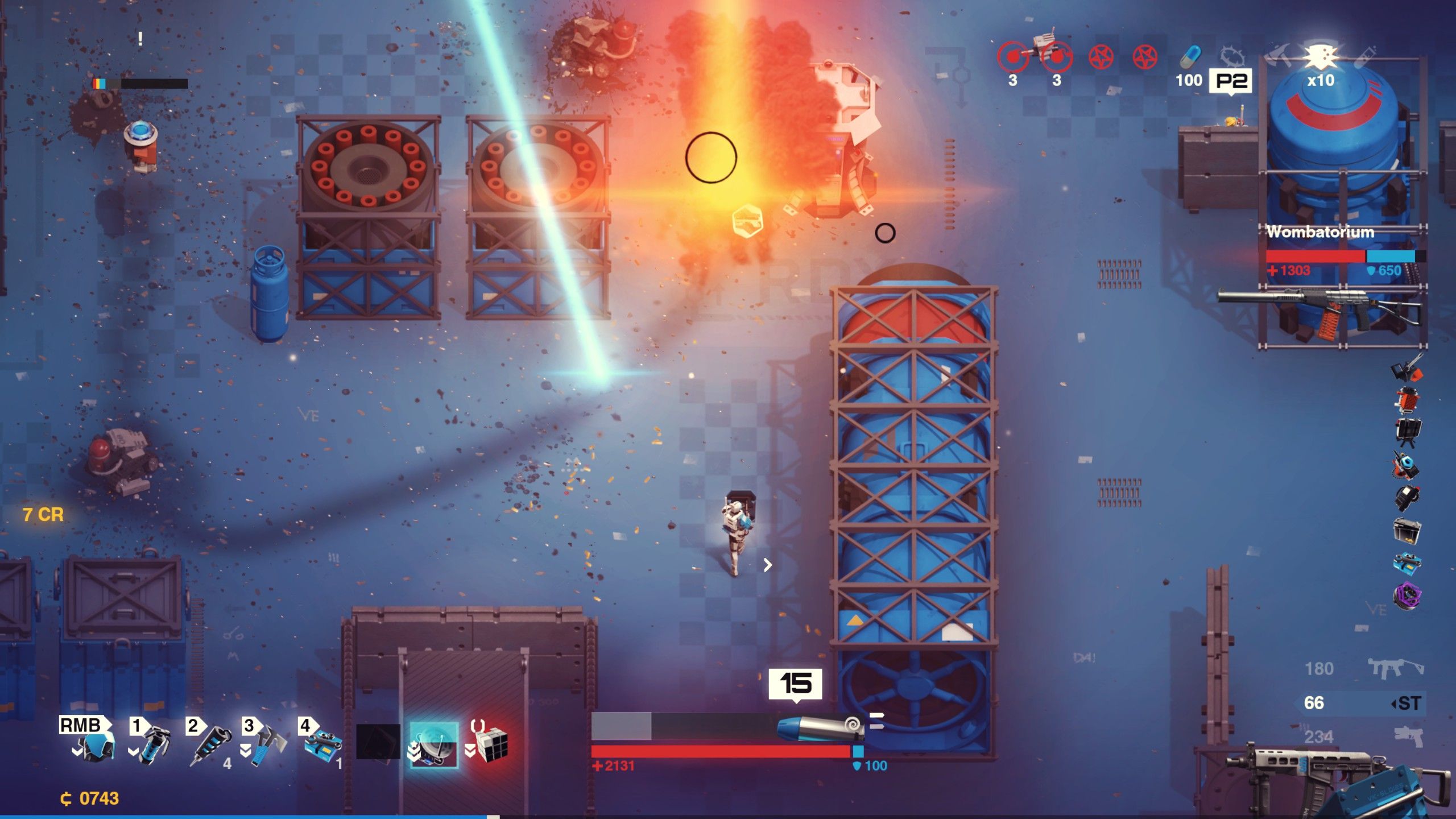 There are lasers and tomahawks, both deadly!