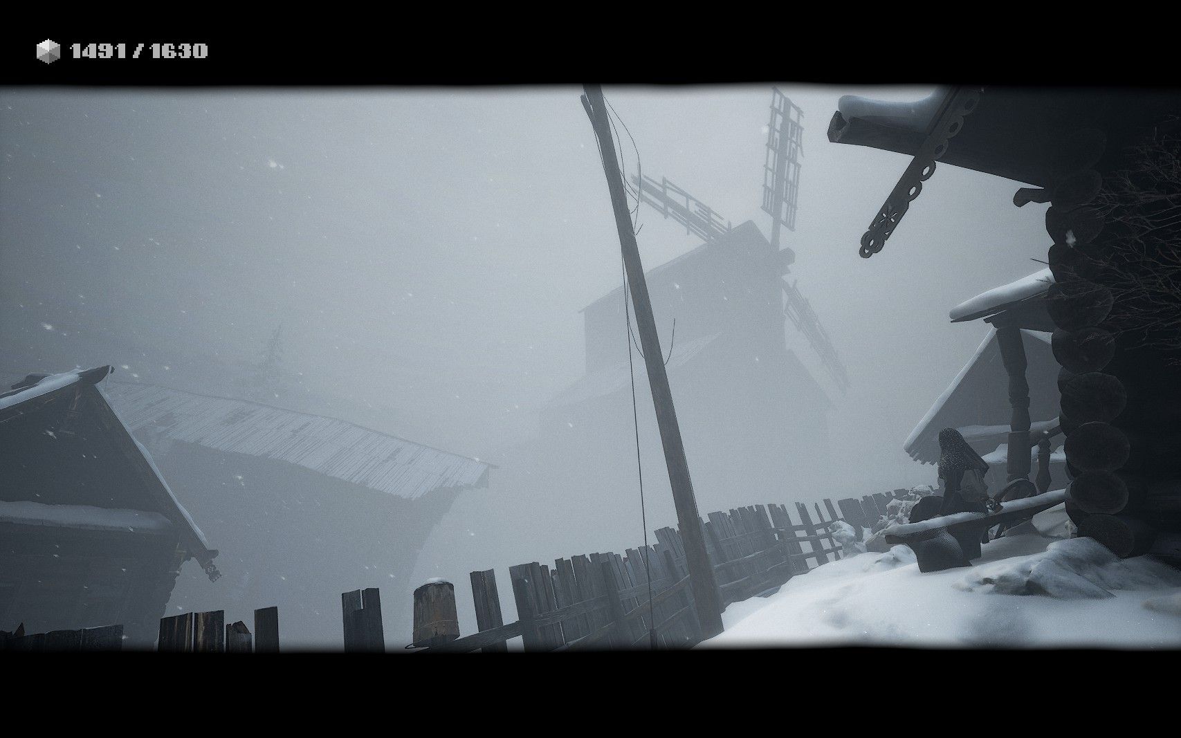 Gigantic dilapidated windmill towering above splitting earth